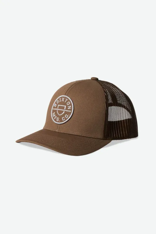 Crest Netplus MP Trucker Hat - Desert Palm/Desert Palm sold by Brixton