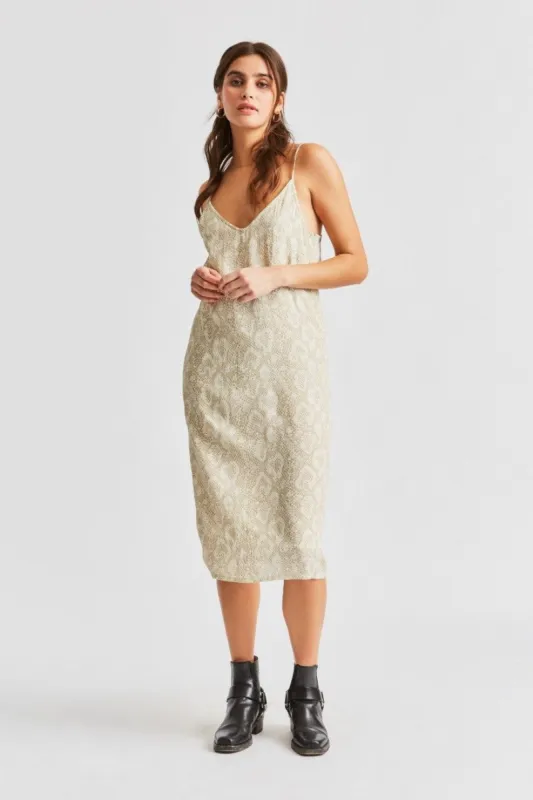 Heidi Midi Dress - Snakeskin sold by Brixton
