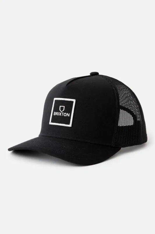 Alpha Block NetPlus MP Trucker Hat - Black sold by Brixton