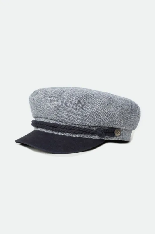 Fiddler Cap - Navy/Off White sold by Brixton
