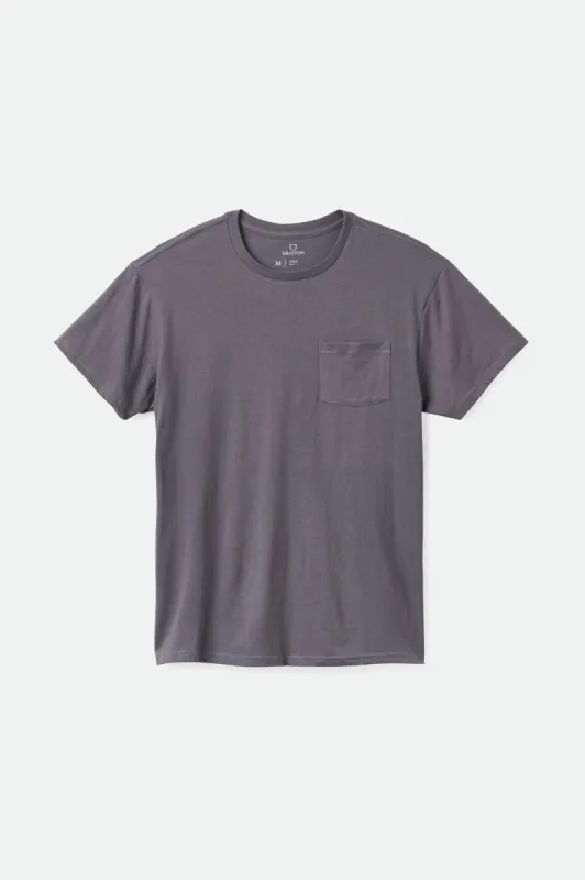 Basic S/S Pocket Tee - Pebble sold by Brixton