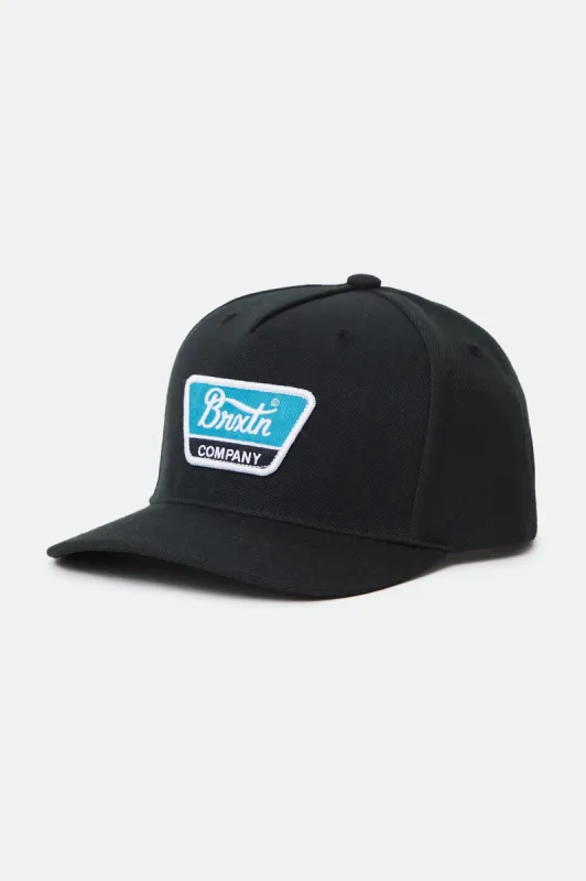 Linwood NetPlus MP Snapback - Black sold by Brixton