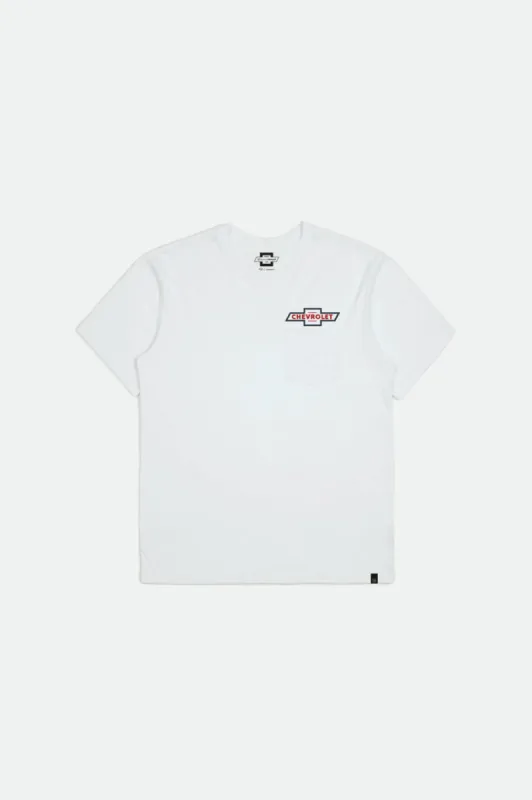 Bowtie S/S Pocket - El Camino White sold by Brixton