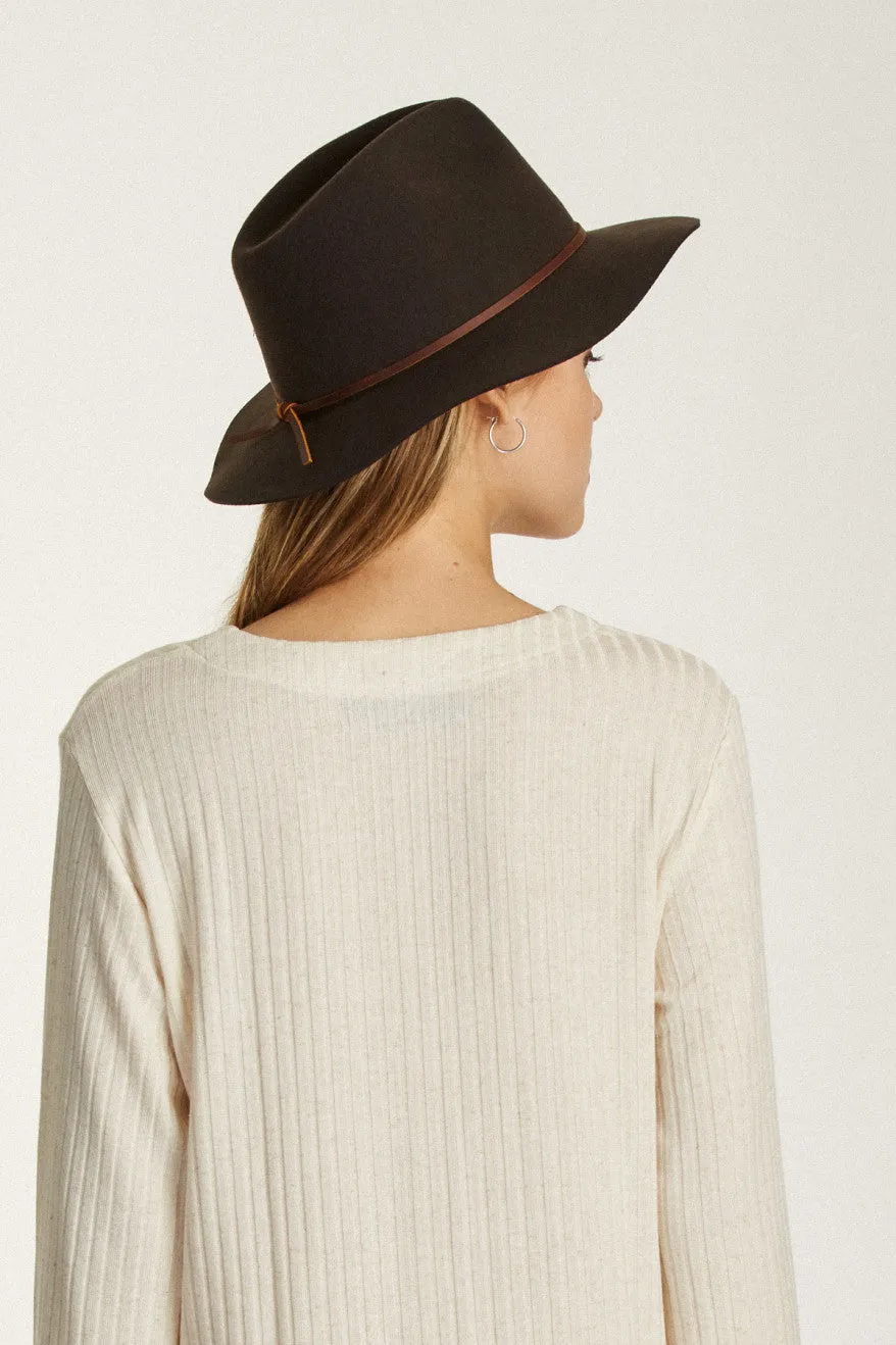 Wesley Fedora - Chocolate sold by Brixton product image thumbnail 5