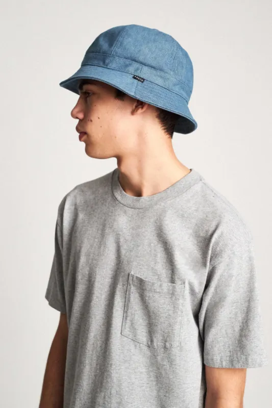 Banks II Bucket Hat - Blue Washed Denim sold by Brixton