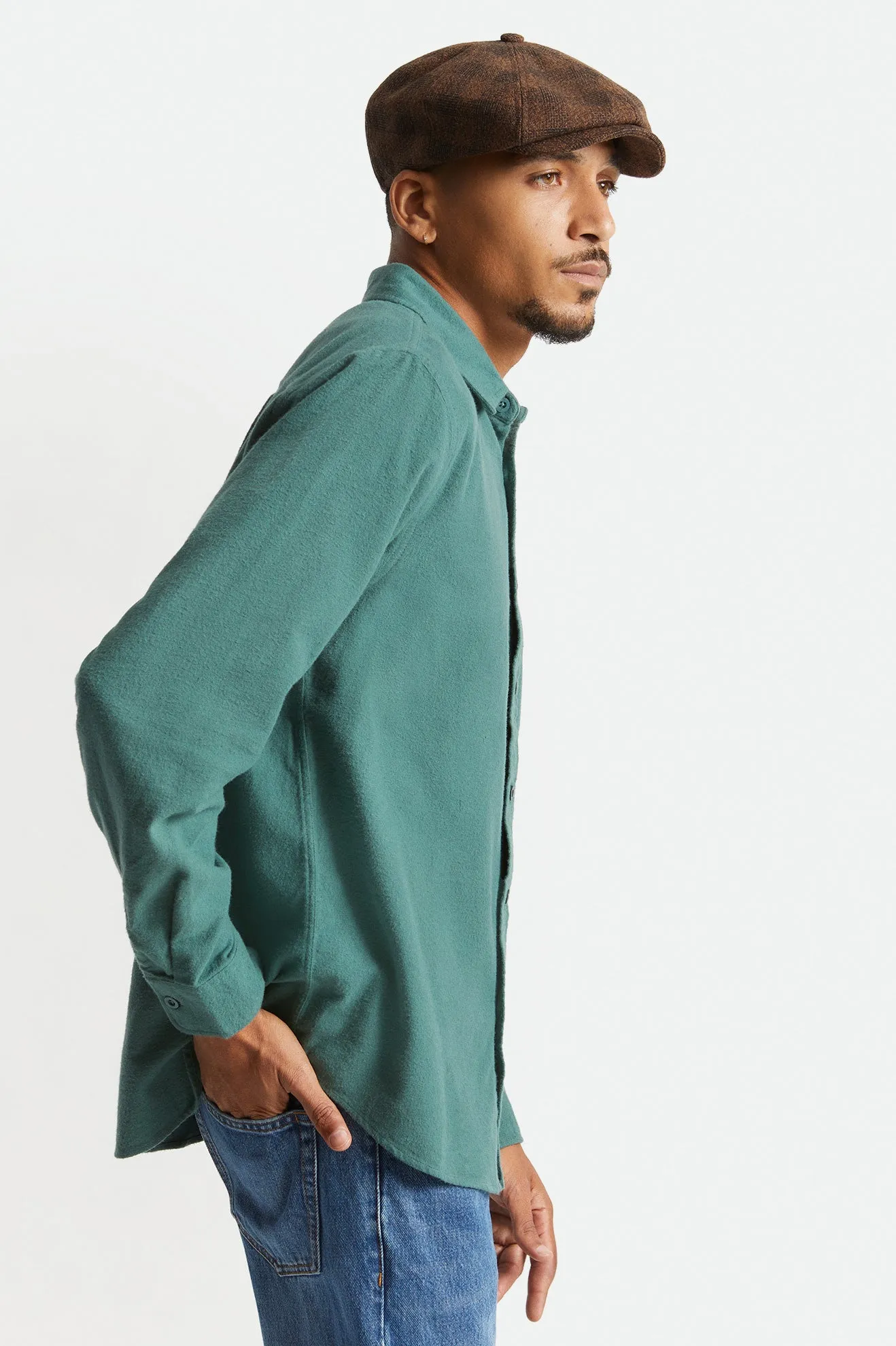 Bowery Soft Weave L/S Flannel - Pine sold by Brixton product image thumbnail 3