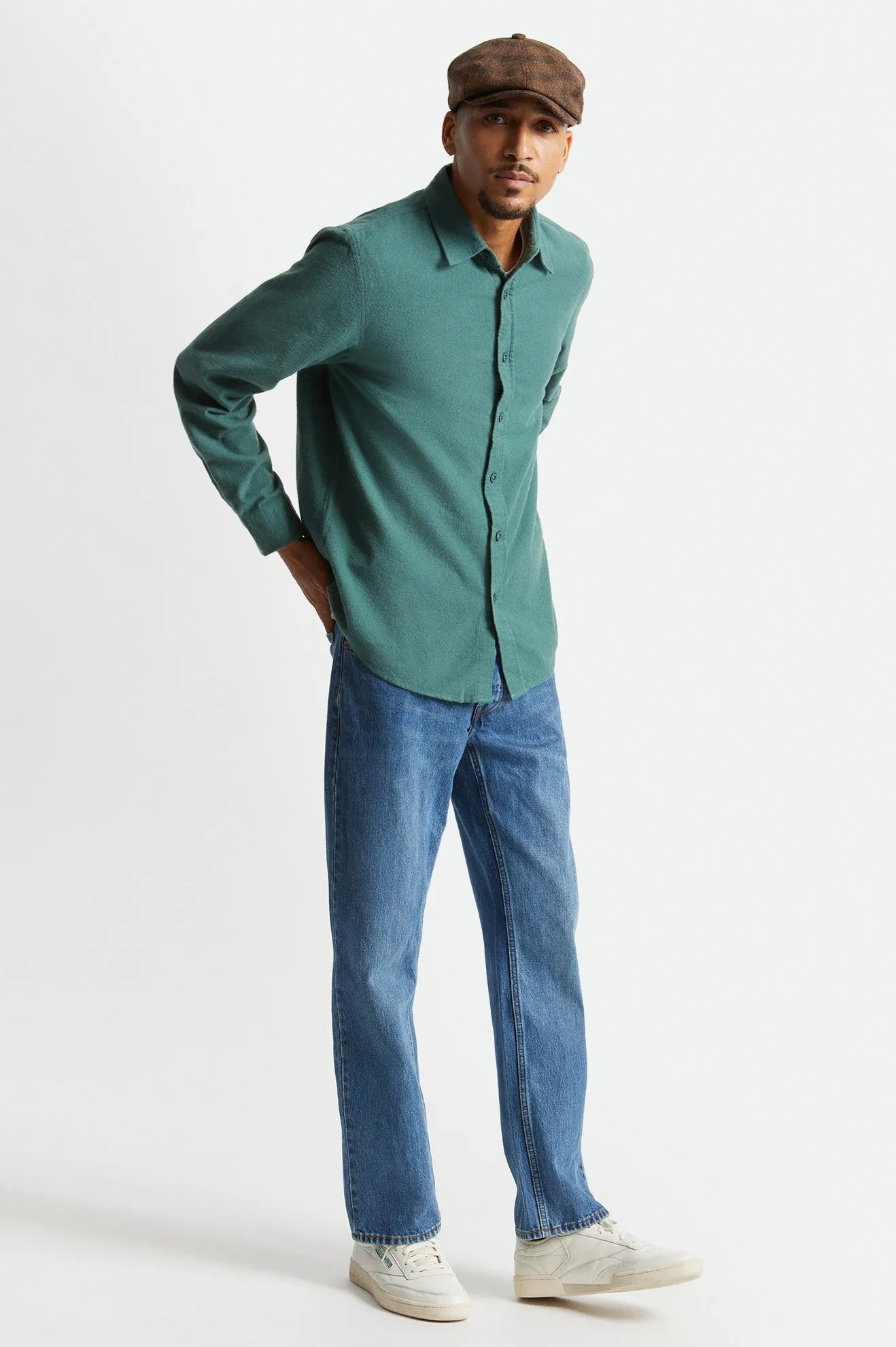 Bowery Soft Weave L/S Flannel - Pine sold by Brixton product image thumbnail 2