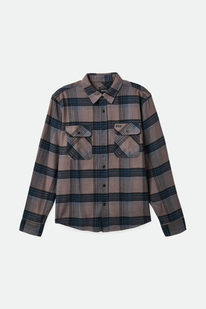 Bowery Flannel - Black/Ocean Blue sold by Brixton