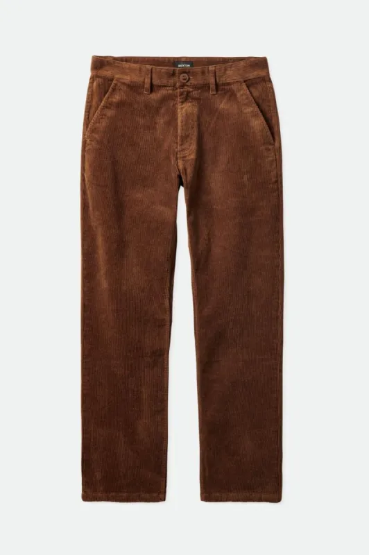 Choice Chino Regular Pant - Bison Cord sold by Brixton