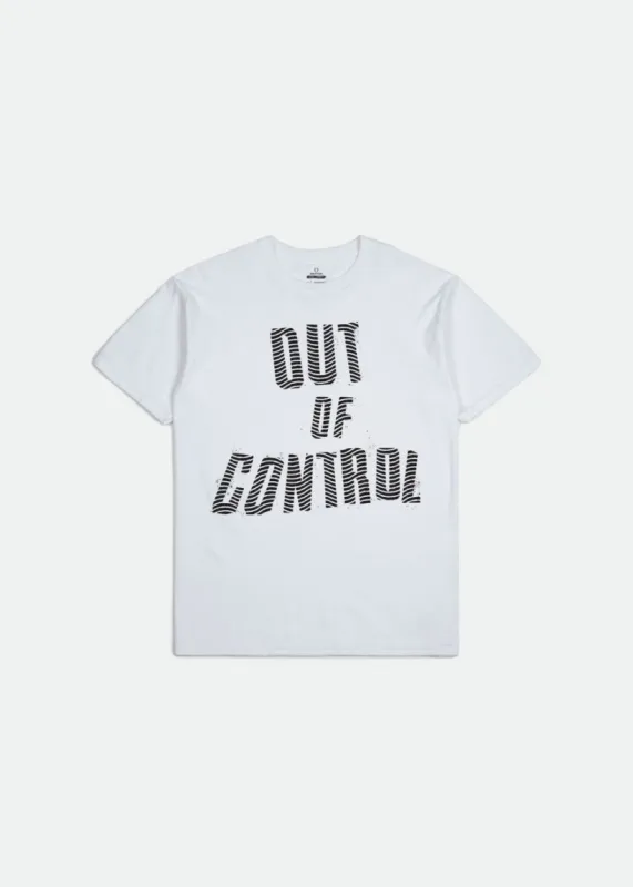 Strummer Out Of Control S/S Standard Tee - White sold by Brixton