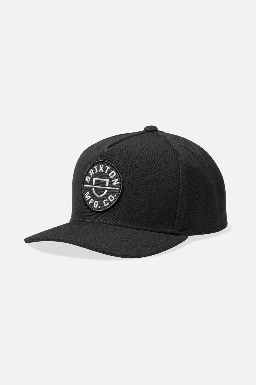 Crest C Netplus MP Snapback - Black sold by Brixton