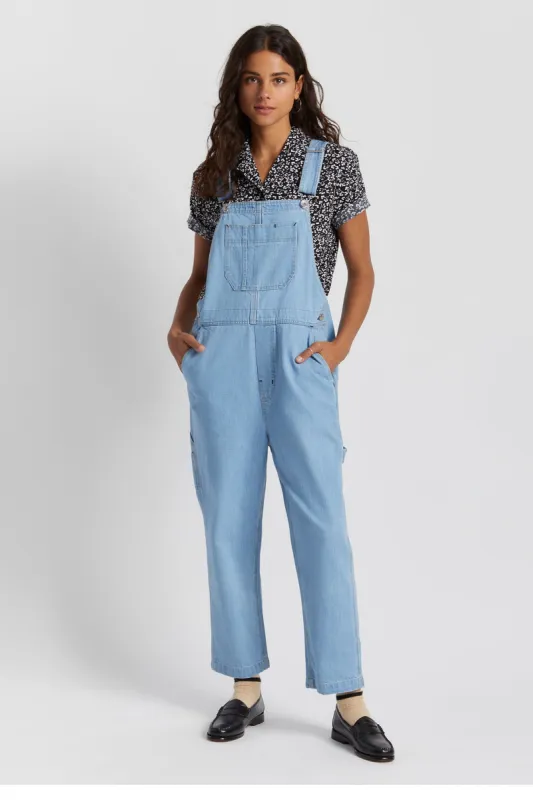 Christina Crop Overall - 70s Blue sold by Brixton