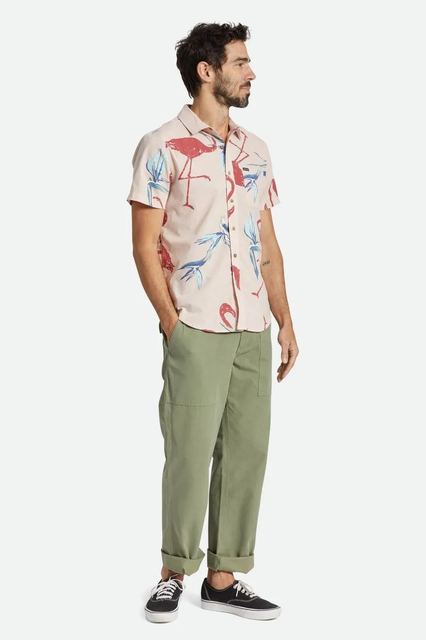 Charter Print S/S Woven Shirt - Coral Pink/Dusty Cedar/Canal Blue sold by Brixton product image thumbnail 4