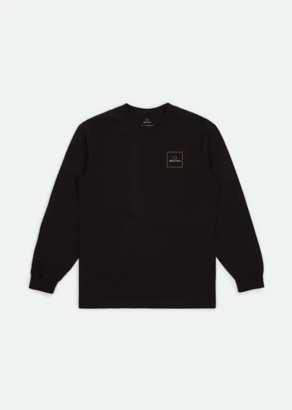 Alpha Block L/S Standard Tee - Black sold by Brixton