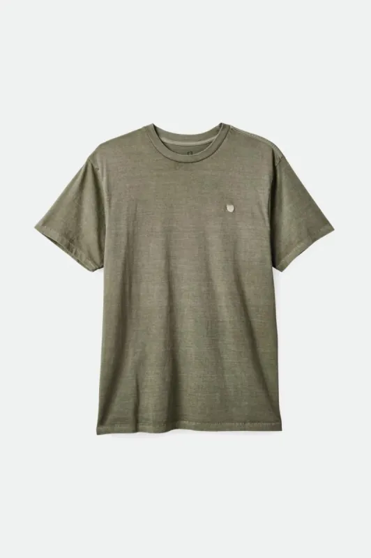 Vintage Reserve S/S Tee - Olive Vintage Wash sold by Brixton