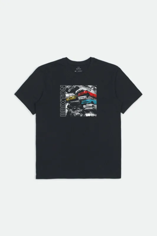 Graveyard S/S Tailored Tee - Black sold by Brixton