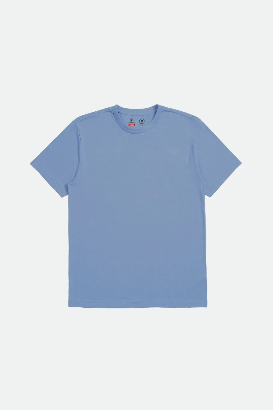 Basic S/S Premium Tee - Casa Blanca Blue sold by Brixton product image thumbnail 2