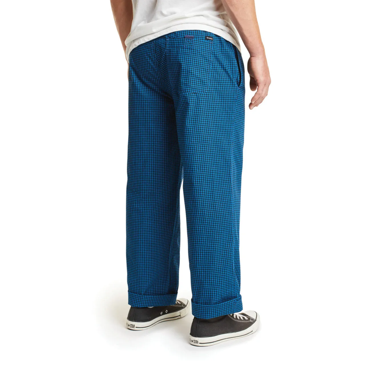 Steady Elastic Waistband Pant - Royal Blue Gingham sold by Brixton product image thumbnail 2