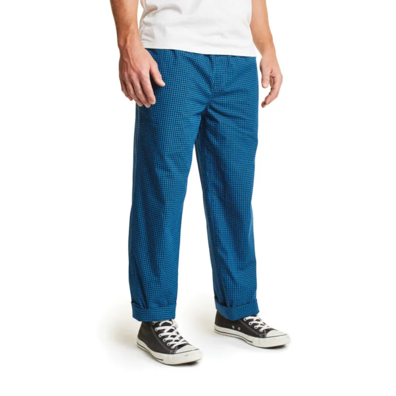 Steady Elastic Waistband Pant - Royal Blue Gingham sold by Brixton