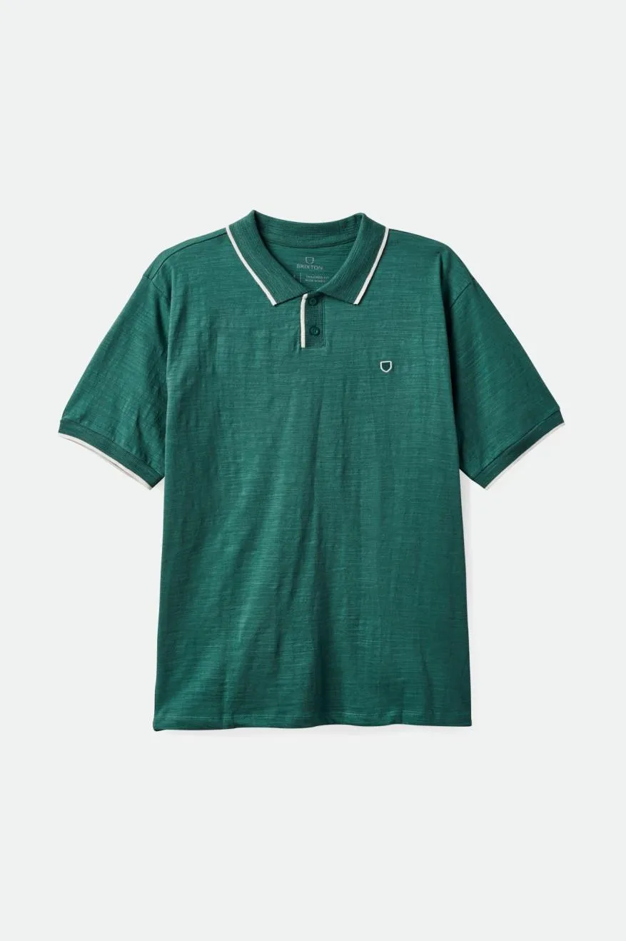 Proper Slub S/S Polo - Spruce/Off White sold by Brixton product image thumbnail 2