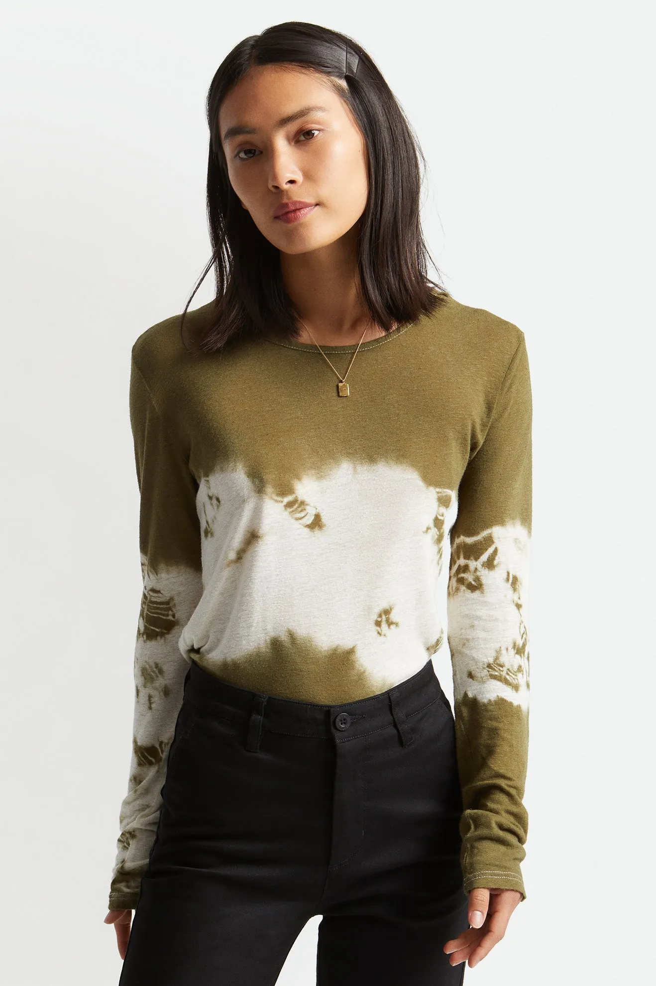 Montauk L/S Tee - Military Olive sold by Brixton product image thumbnail 2