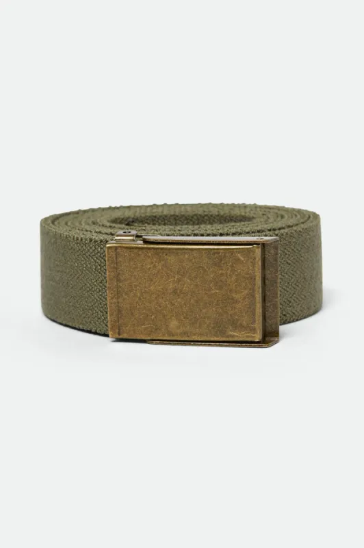 Stretch Web Belt - Olive Surplus sold by Brixton