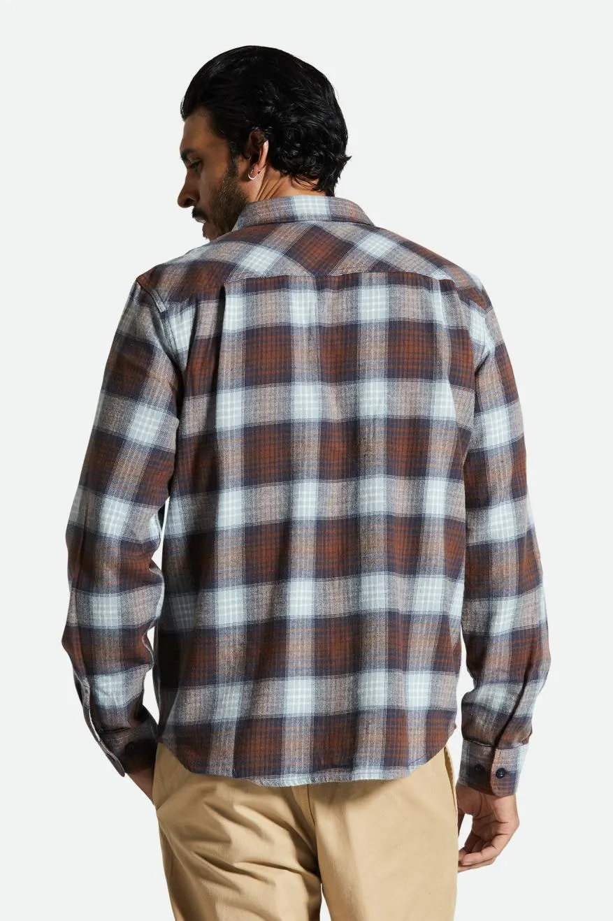 Bowery Lightweight Ultra Soft L/S Flannel - Washed Navy/Dusty Blue sold by Brixton product image thumbnail 3