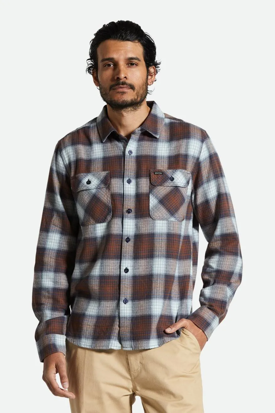 Bowery Lightweight Ultra Soft L/S Flannel - Washed Navy/Dusty Blue sold by Brixton product image thumbnail 2
