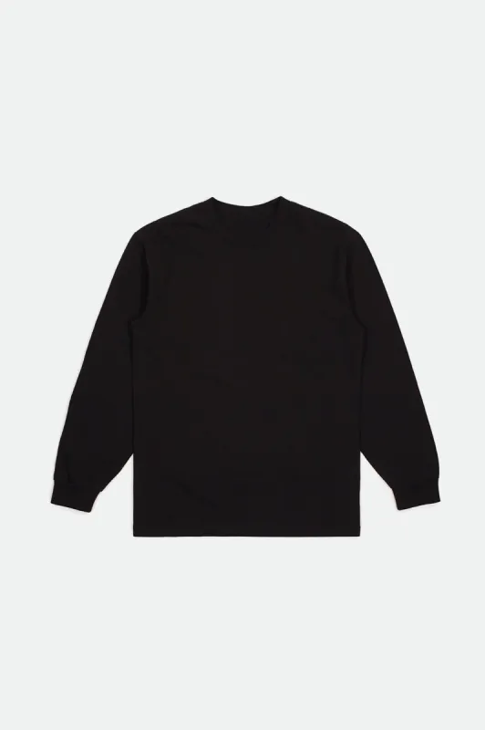 Basic L/S Tee - Black sold by Brixton