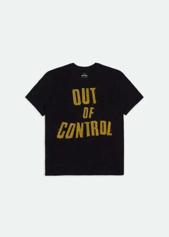 Strummer Out Of Control S/S Standard Tee - Black sold by Brixton