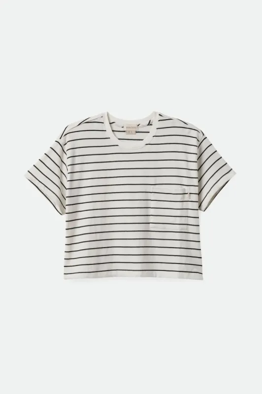 Carefree Pocket Tee - Off White/Black sold by Brixton
