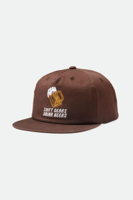 Shift Gears Netplus HP Snapback - Brown made by Brixton