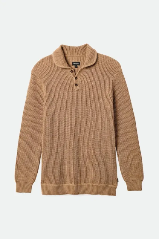 Not Your Dad's Fisherman Sweater - Oatmeal sold by Brixton