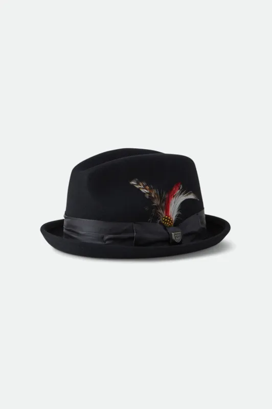 Brixton x Fender Mustang Fedora - Mystic Black sold by Brixton