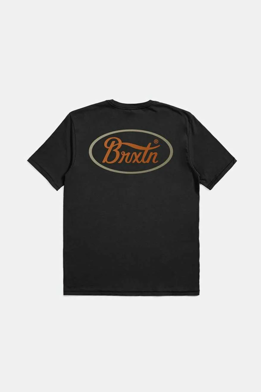 Parsons S/S Tailored T-Shirt - Black/Rust/Sand sold by Brixton product image thumbnail 2