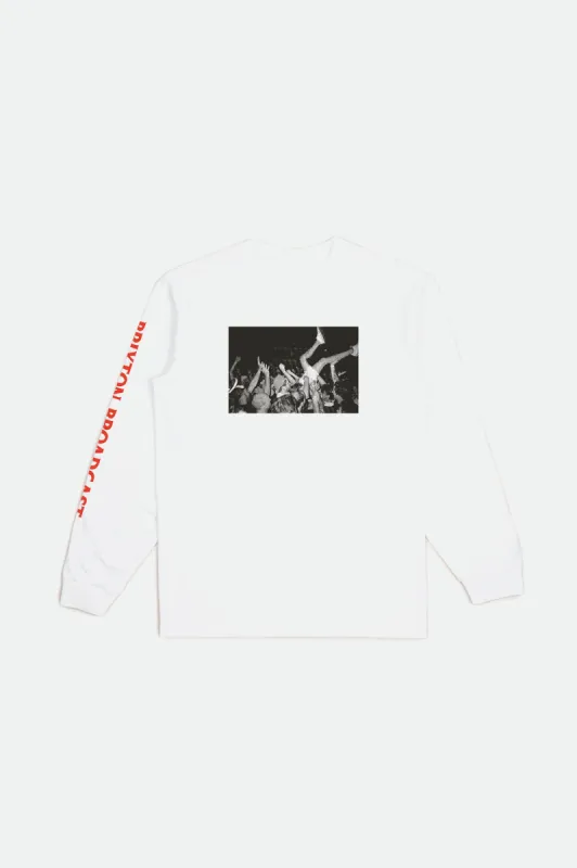 Clutter L/S Standard Tee - White sold by Brixton