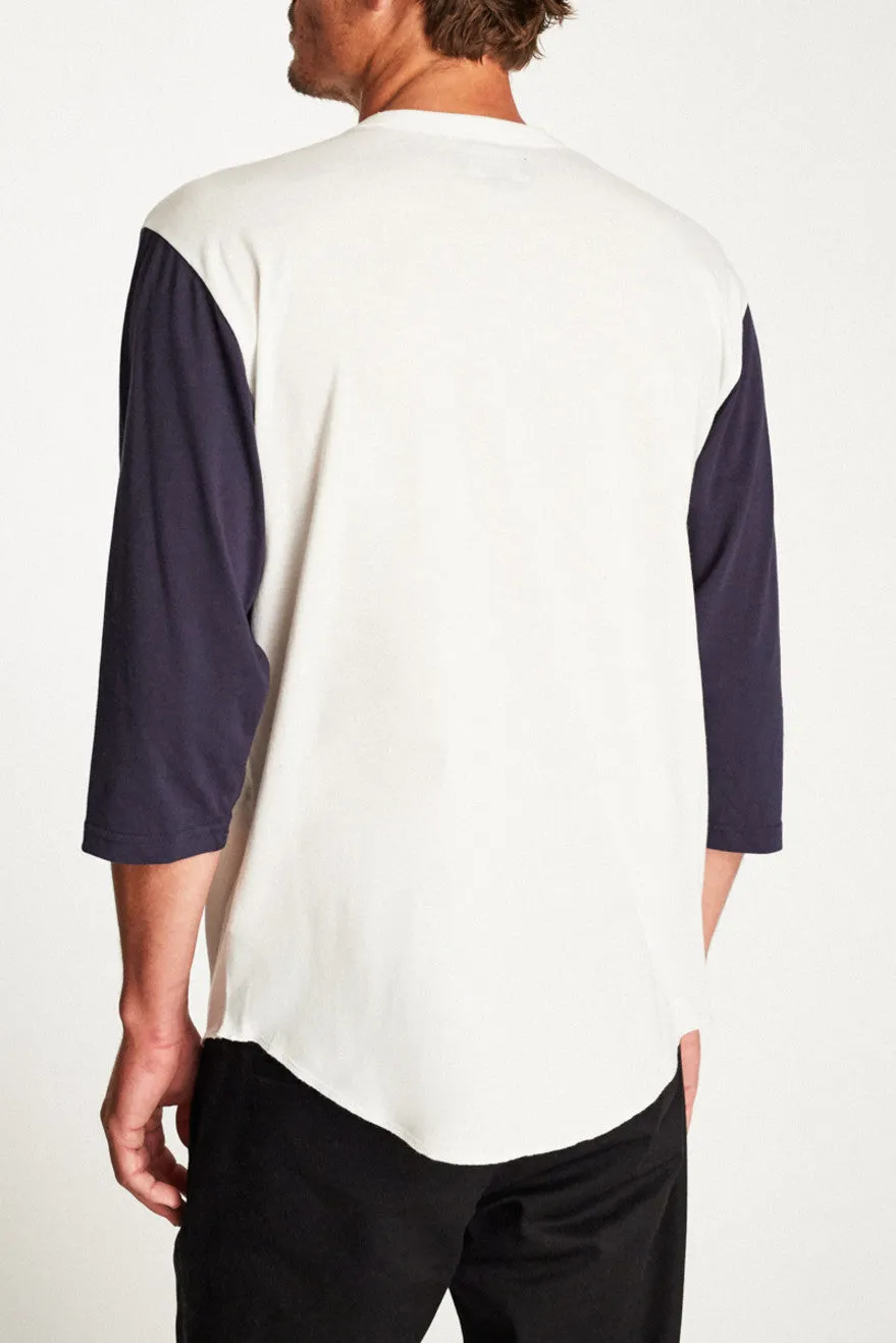 Wheeler 3/4 Sleeve Henley - Off White/Navy sold by Brixton product image thumbnail 3