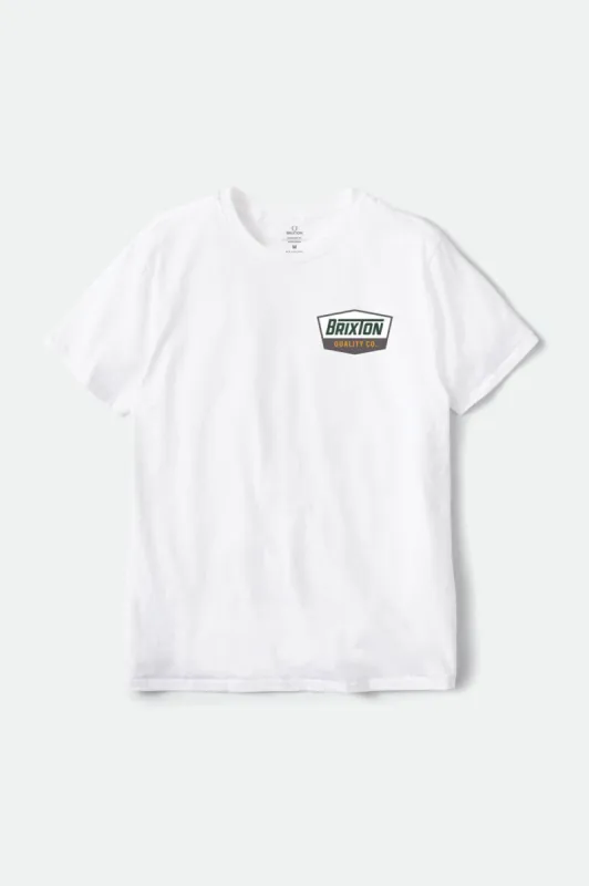 Regal S/S Standard Tee - White/Pine Needle sold by Brixton