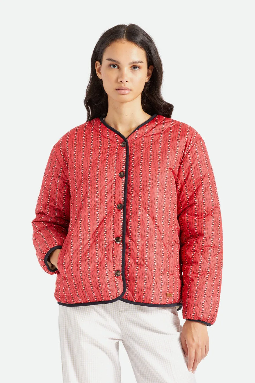 Sherpa Reversible Padded Jacket - Mars Red Praire Floral sold by Brixton product image thumbnail 3