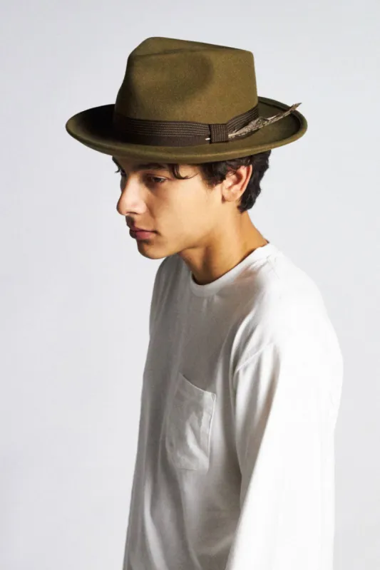 Swindle II Fedora - Olive sold by Brixton