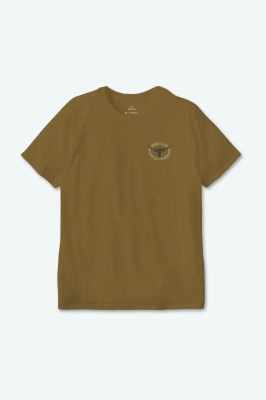 Boswell S/S Standard Tee - Golden Brown Worn Wash made by Brixton