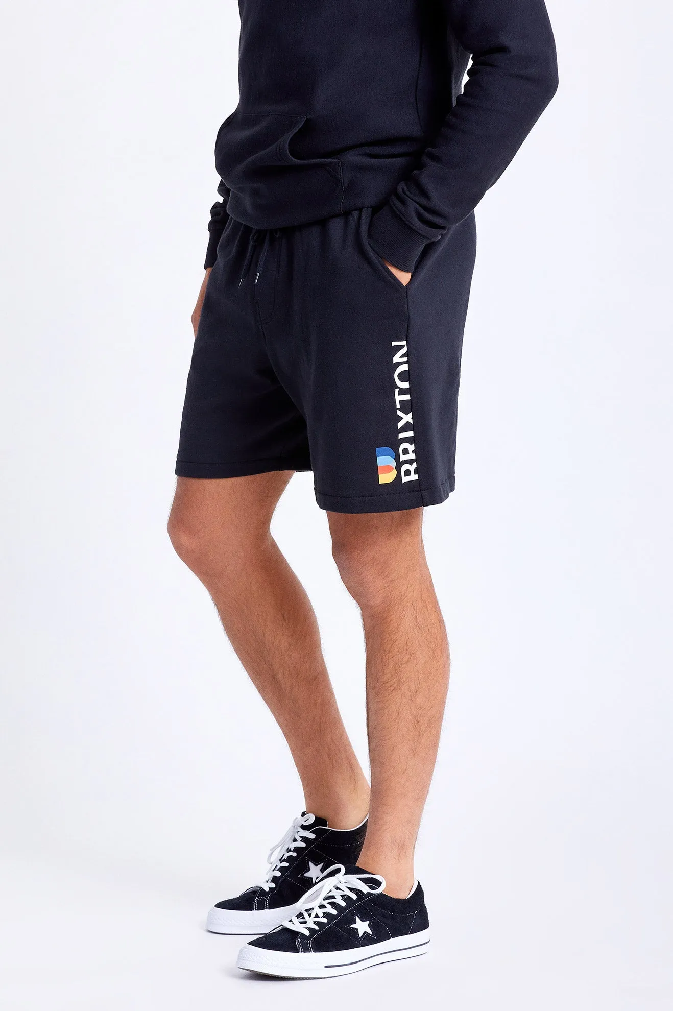 Stem Fleece Utility Short - Black sold by Brixton product image thumbnail 5