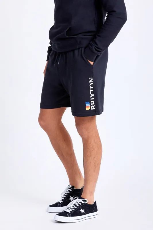 Stem Fleece Utility Short - Black sold by Brixton