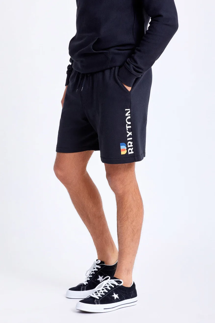 Stem Fleece Utility Short - Black sold by Brixton