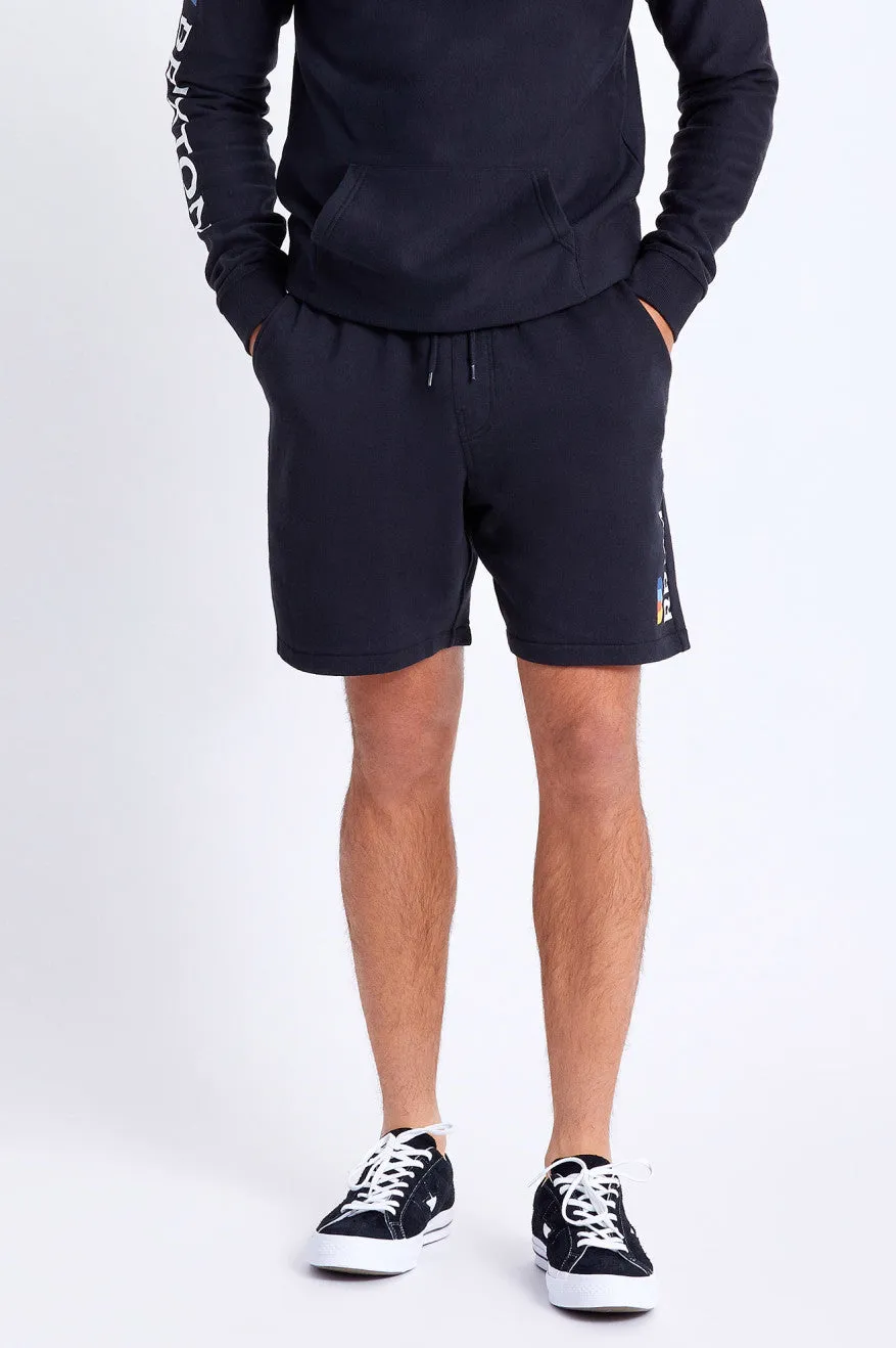 Stem Fleece Utility Short - Black sold by Brixton product image thumbnail 4