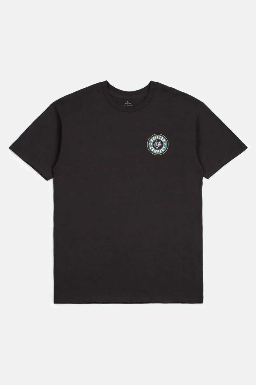 Rage S/S Standard Tee - Washed Black sold by Brixton