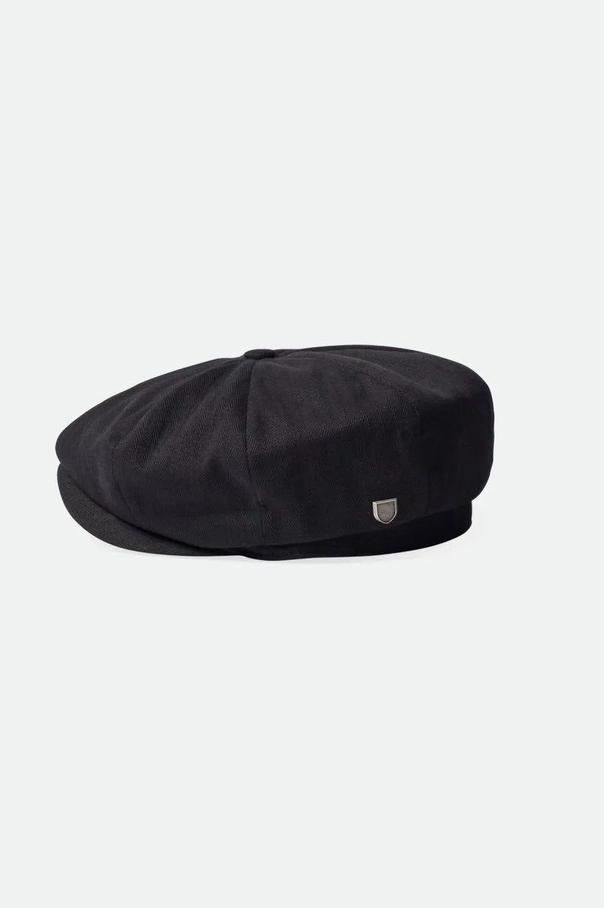 Brood Baggy Newsboy Snap Cap - Black sold by Brixton product image thumbnail 3