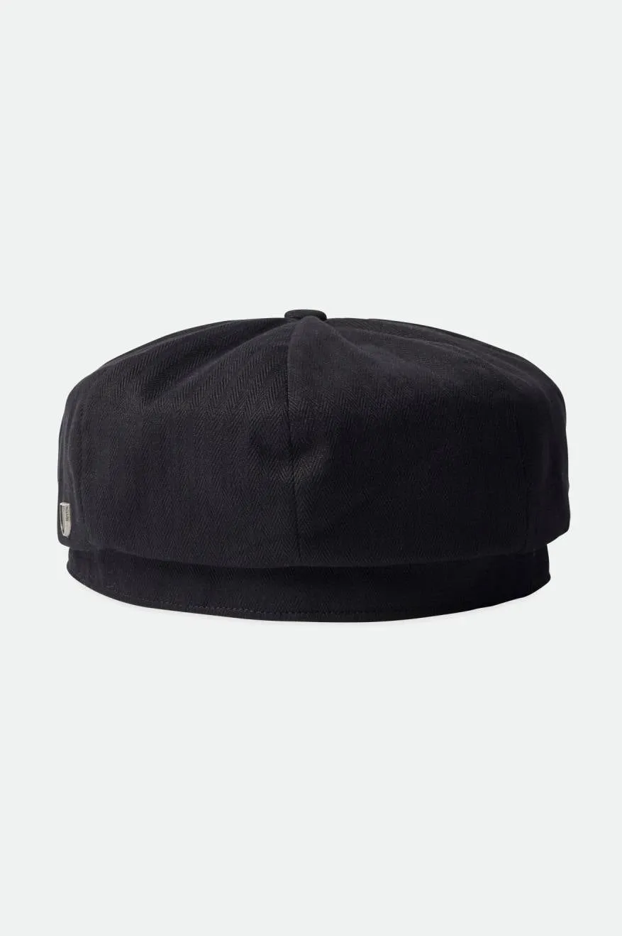 Brood Baggy Newsboy Snap Cap - Black sold by Brixton product image thumbnail 2