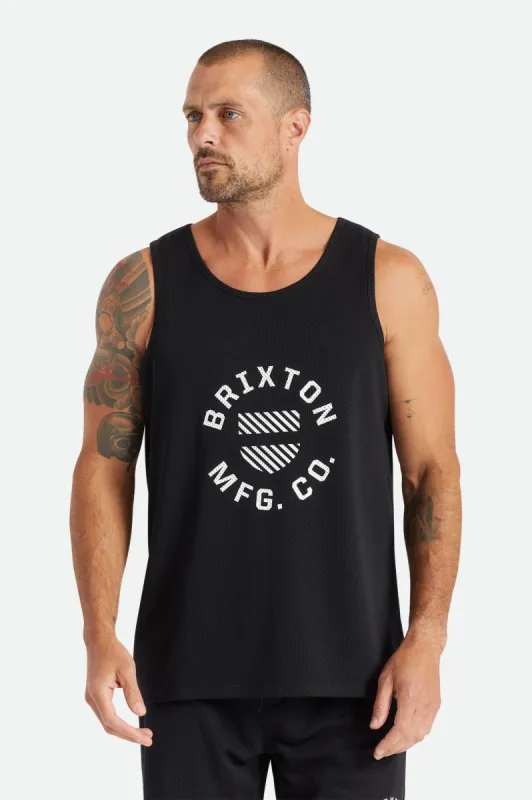 Shield Crest Tank - Black sold by Brixton