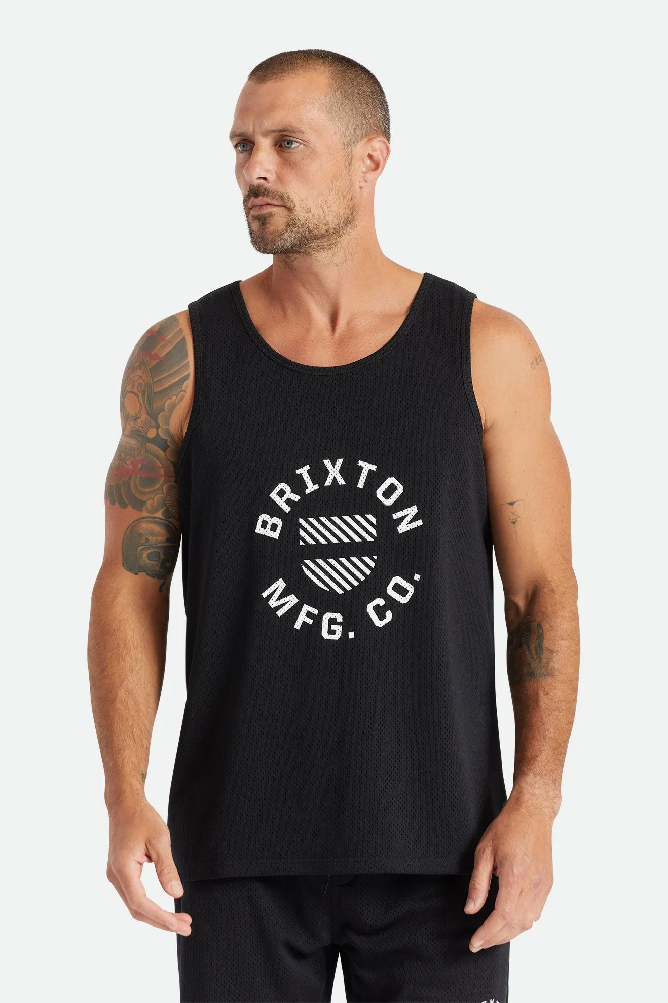 Shield Crest Tank - Black sold by Brixton